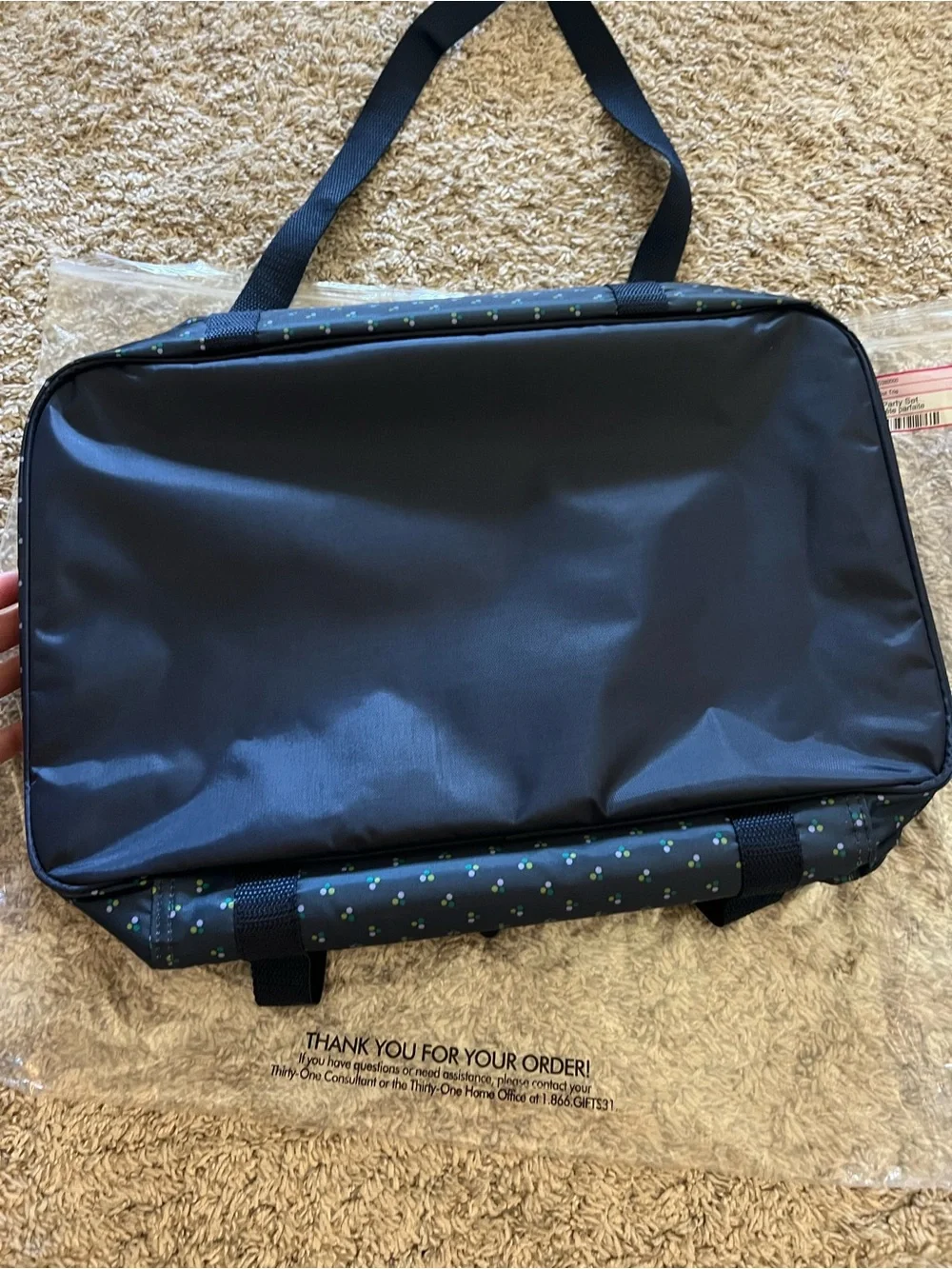 thirty-one Navy Polka Dot Tote Organizer
